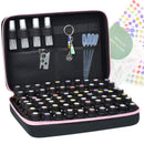 Beschan Essential Oil Storage Case Travel Carrying Oil Holder 70 for 5 10 15 ml Bottles & Roller Bottles with Stickers and Bottle Opener PINK-13.2"Lx9.4"Wx3.7"H BES CHAN