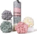 TungSam Loofah Bath Sponge. The Body Shower Scrubber - Pack of 4. (Multi-Color) TungSam