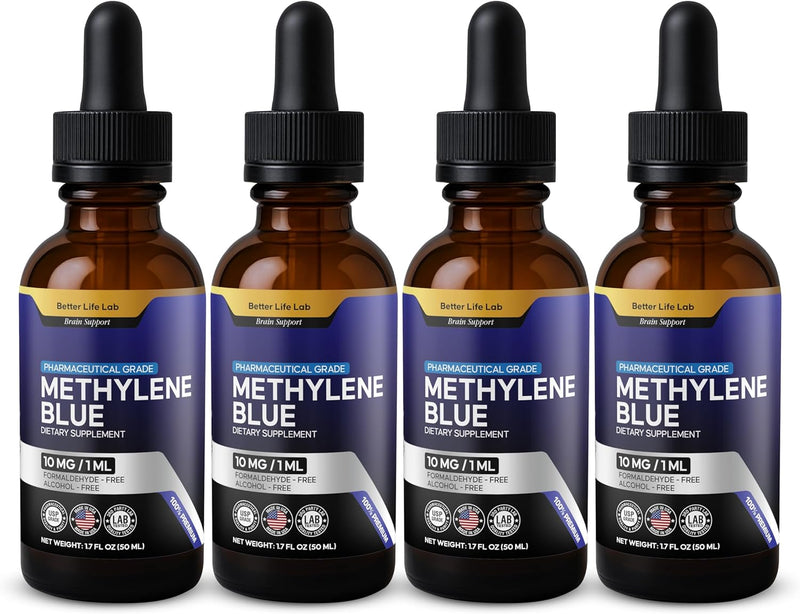 Methylene Blue Pharmaceutical Grade 99.99% with Dropper, USP Grade Quality Drops, No Formaldehyde, Made in USA (1% 50ml Bottle) Infinity Warehouse