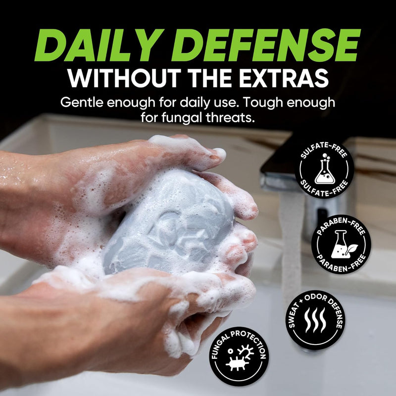 Roycederm Antifungal Soap Bar - Helps with Athlete’s Foot, Jock Itch, Ringworm for Active Skin - Relieves Itching Burning Scaling and Discomfort with Tea Tree Oil, Charcoal & Volcanic Ash Infinity Warehouse