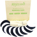 wegreeco Cotton Rounds Reusable - Reusable Bamboo Makeup Remover Pads for All Skin Types - Bamboo Cotton Cloth for Removing Makeup - Reusable Facial Pads Cotton Rounds (Cotton Velour, Black + White) wegreeco
