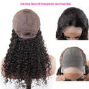 BLY 5x5 HD Transparent Lace Front Wigs Human Hair Deep Wave Lace Closure Wig 18 Inch 180% Density Pre Plucked Wigs for Black Women Natural Color Full & Thick BLY Store