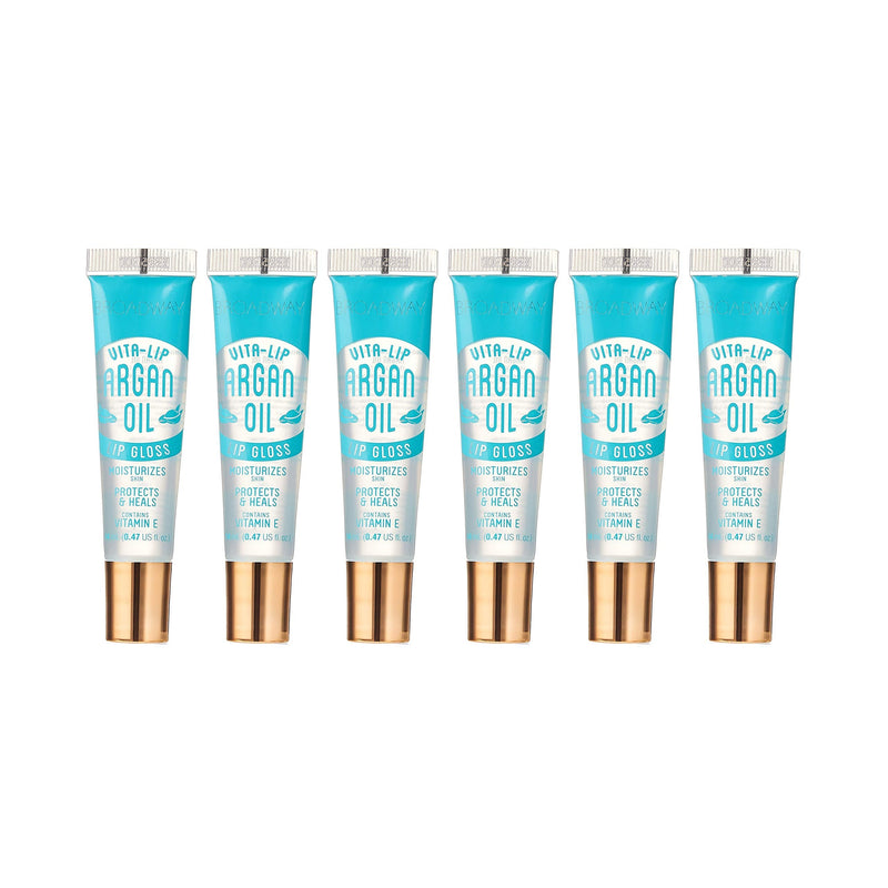 6-PACKS Kiss Broadway Clear Lip Gloss (Argan) Broadway