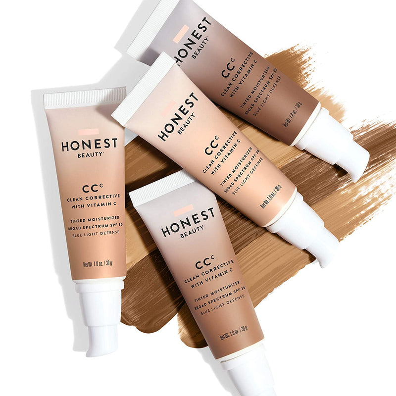 Honest Beauty Clean Corrective with Vitamin C Tinted Moisturizer Broad Spectrum SPF 30, Medium | VEGAN | 6-in-1 Multitasker | Chemical Sunscreen Free & Dermatologist Tested | 1oz, Packaging may vary Honest Beauty Store