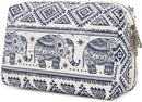 Large Makeup Bag Zipper Pouch Travel Cosmetic Organizer for Women and Girls (Large, Elephant) Narwey Store