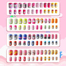96 Pcs Kids False Nails Press on Nails for Kids Full Cover Short False Nails Children Nails Lovely Gift for Kids(Animal Theme) JANYUN