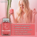 Hair Growth Vitamins Biotin Gummies - Hair Skin and Nails Vitamins for Faster Hair Growth - Hair Loss Treatments Care Thickening Products for Women Men - Thinning Hair Beard Regrowth Supplement Gummy NAYCHUR Store