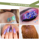 Teenitor Glitter, Chunky Glitter Mixed, Nail Glitter with Stars, Cosmetic Face Body Eye Hair Glitter, 32pcs Teenitor