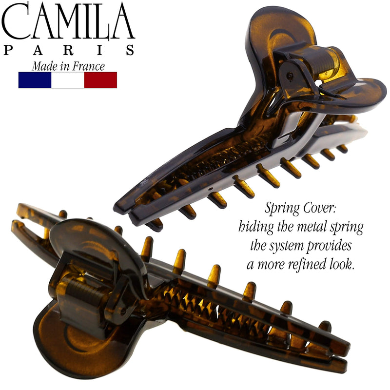 Camila Paris CP2623 French Hair Clip for Women, Narrow, Strong Hold Grip Double Teeth Girls Hair Claw Clips Jaw, Fashion Durable Styling Hair Accessories for Women, Made in France Camila