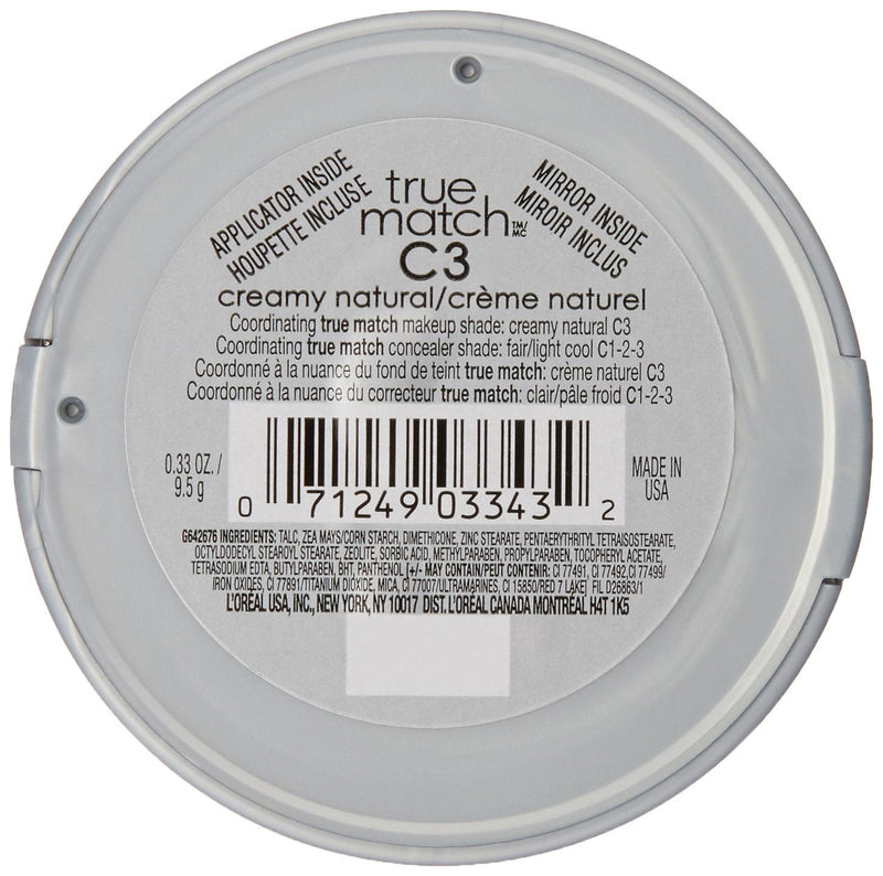 L'Oreal Paris True Match Super-Blendable Powder, Creamy Natural, 0.33 oz. L'Oréal Paris