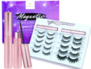 Updated 3D 6D Magnetic Eyelashes with Eyeliner Kit- 2 Tubes of Magnetic Eyeliner & 10 Pairs Magnetic Eyelashes Kit-With Natural Look & Reusable False lashes -No Glue Need Arishine