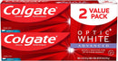 Colgate Optic White Advanced Teeth Whitening Toothpaste with Fluoride, 2% Hydrogen Peroxide, Icy Fresh - 4.5 ounce (2 Pack) Colgate