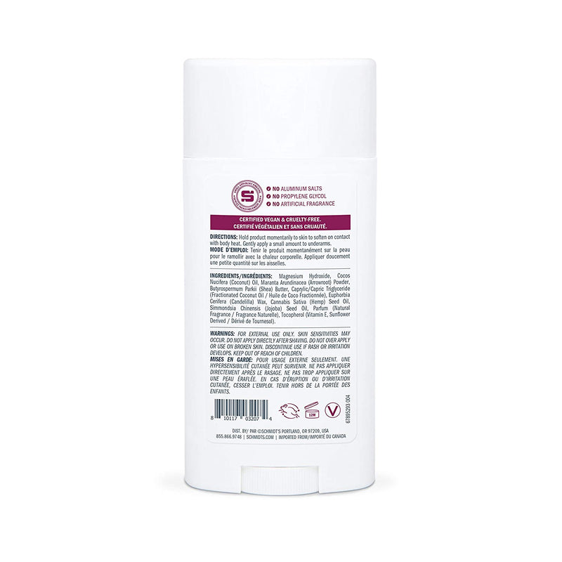 Schmidt's Aluminum Free Sensitive Skin Natural Deodorant with Hemp Seed Oil For 24 Hour Odor Protection and Freshness, Rose + Black Pepper Vegan, Certified Cruelty Free, 3.25 oz Schmidt's Store