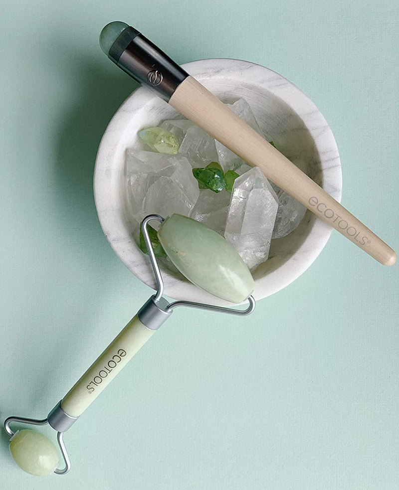 EcoTools Jade Roller Facial Set, Face Roller and Under Eye Roller Massage Tool, 1 Count EcoTools Store