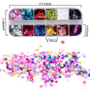 Laser Nail Glitter Sequins 3D Holographic Butterfly Glitter Moon Star Glitter Nail Art Decorations Sparkly Acrylic Paillettes Flakes for DIY Nail Art and Makeup Decorations 4 Boxes rongrong