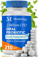 Mouthology Oral Probiotics for Mouth Bad Breath with Xylitol (210 Count Mints), Dental Probiotic, Mouth Probiotics Bad Breath Treatment and Gums Infinity Warehouse