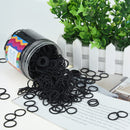 EAONE 1500Pcs Small Hair Bands Baby Hair Ties Tiny Elastics Rubber Bands for Girls and Women with Box Packaged, Black EAONE