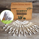 Bamboo Cotton Swabs 200ct | Wooden Cotton Swab | Double Tipped Ear Sticks | Recyclable & Biodegradable cotton buds for Ears | Plastic Free Makeup Swab Coralov-E.X.T