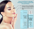 Glycolic Acid Toner 8% for Face (8 oz). Best Exfoliating Facial Peel for Anti-Aging & Acne. Alcohol-free Daily Makeup Removing Toning Solution with AHA & Rosemary Extract by Simplified Skin Simplified Skin
