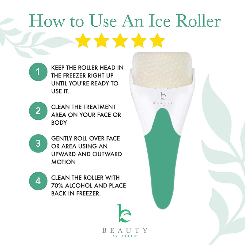 Ice Roller for Face - Face Roller & Eye Roller for Puffy Eyes, Face Ice Roller, Ice Face Roller as TMJ Pain Relief Products, Facial Ice Roller for Face & Eye Puffiness Relief, Facial Roller Ice Facial Beauty by Earth