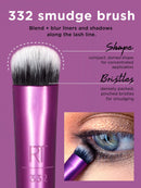 Real Techniques Eyeshadow Brush Set, Makeup with Gel Eyeliner, Flat Eye, and Eyelash Brushes, Purple, 8 Piece Real Techniques