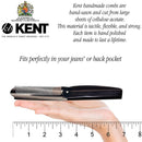 Kent 82T 4" Graphite Folding Pocket Comb for Men, Fine Tooth Hair Comb Straightener for Everyday Grooming Styling Hair, Beard or Mustache, Use Dry or with Balms, Saw Cut Hand Polished, Made in England KENT