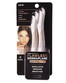 Finishing Touch Flawless Dermaplane Facial Exfoliator and Hair Remover, 4 Count Finishing Touch