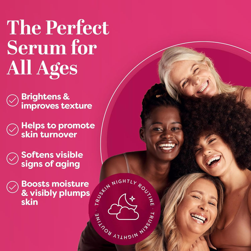 TruSkin Vitamin C Super Serum - Niacinamide, Retinol, Hyaluronic & Salicylic Acid - All-in-One Anti Aging Serum for Face – Improve Appearance of Dark Spots, Firmness for Brighter Looking Skin, 2 Fl Oz Infinity Warehouse