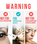 STACY LASH Extra Strong Eyelash Extension Glue (0.34fl.oz / 10ml) / 0.5-1 Sec Dry/Retention – 8 Weeks/Black Adhesive/Lash Tech Supplies + Glue Ring Infinity Warehouse