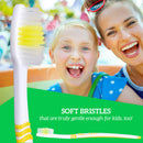 25 Bulk Toothbrushes | Individually Wrapped | Manual Disposable Travel Toothbrush Set for Adults or Kids | Made with a Medium-Soft Large Head | Multi-Color | Travel Toiletry Oral Set Lingito