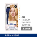 Clairol Root Touch-Up by Nice'n Easy Permanent Hair Dye, 8G Medium Golden Blonde Hair Color, 2 Count Clairol