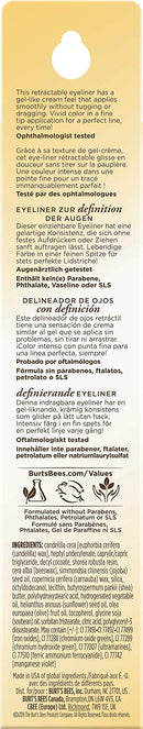 BURTS BEES Onyx Defining Retractable Eyeliner, 0.14 GR Burts Bees