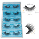DYSILK 5 Pairs 6D Mink Eyelashes Faux Fluffy Wispy Natural Cross Fake Eyelashes Volume Thick Long Handmade False Eyelashes Pack Extension Reusable Soft Makeup Lashes No Glue |006-15.2mm DYSILK