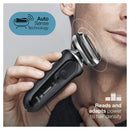 Braun Electric Razor for Men Flex Head Foil Shaver with Beard Trimmer, Rechargeable, Wet & Dry, 4-in-1 SmartCare Center and Travel Case, Black, 6 Piece Set Braun