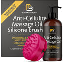 Anti Cellulite Massage Oil and Firm Dry Brush Kit | Collagen & Stem Cell Skin Tightening Kit | Radiant Body Care Kit for Women by M3 Infinity Warehouse