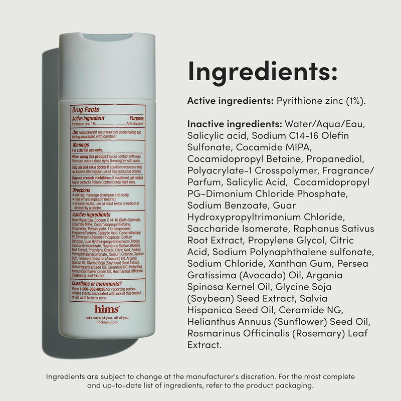 hims Dandruff Detox Anti Dandruff Shampoo, 2 Pack - Anti Dandruff Shampoo for Dry, Itchy Scalp with Pyrithione Zinc 1% and Argan Oil - Paraben Free, Sulfate Free - Evergreen Mint - 2 x 6.4 fl oz Infinity Warehouse