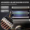 Electric Foil Shavers for Men: 4 Floating Blades & Big LED Display Infinity Warehouse