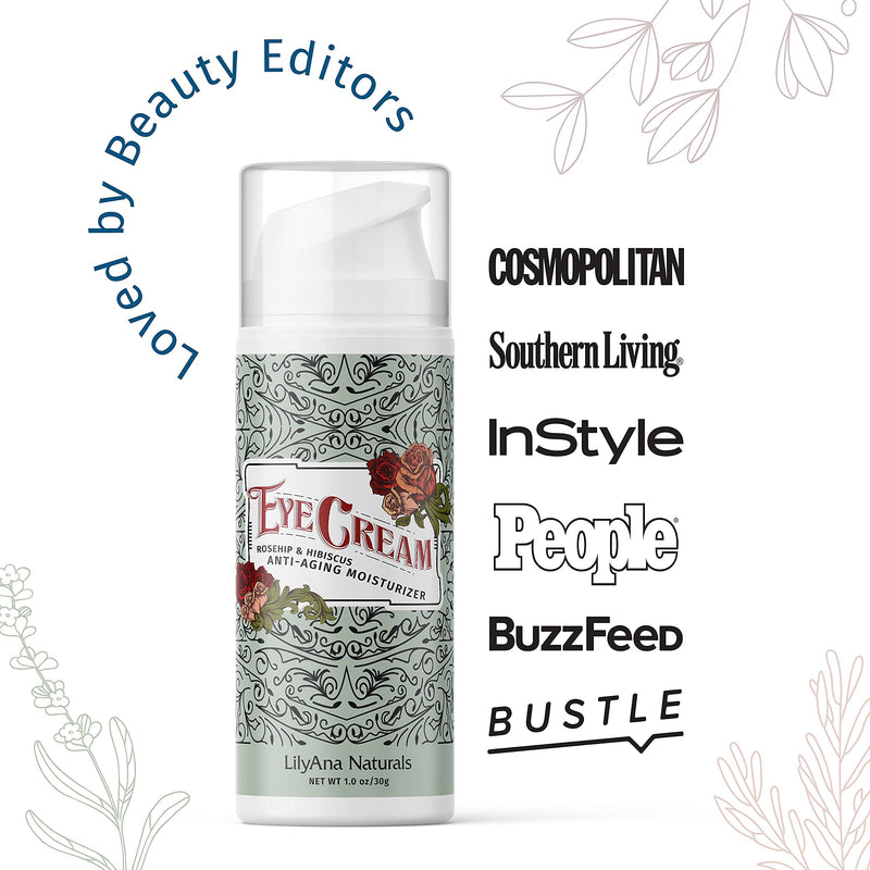 LilyAna Naturals Eye Cream - Made in USA, Eye Cream for Dark Circles and Puffiness, Under Eye Cream, Anti Aging Eye Cream - 1 oz (1-pack) LilyAna Naturals
