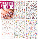 Nail Art Brushes, Nail Dotting Tools, Teenitor Nail Art Design Kit with Butterfly Nail Brush, Nail Art Stickers, Nail Foil, Nail Art Striping Tape, Nail Art Rhinestones Teenitor