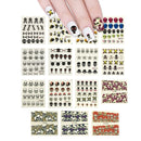 ALLYDREW 15 Sheets Skulls Water Slide Nail Art Decals Water Transfer Nail Decals (220+ Nail Decals) allydrew