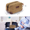 emissary Men's Toiletry Bag Leather and Canvas Travel Toiletry Bag Dopp Kit for Men Shaving Bag for Travel Accessories (Brown) emissary