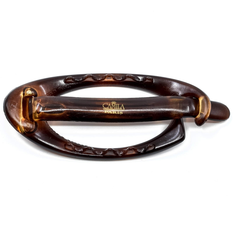 Camila Paris CP2315 French Hair Barrette Clip, Flexible Ponytail Holder No Metal Parts, Strong Hold Grip Hair Clips for Women, No Slip and Durable Styling Girls Hair Accessories, Made in France Camila