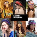 Headbands for Women, Bohemian Style Yoga Elastic Headwraps Head Wrap Hair Band 8 Pack (Style-5 (8 Pack)) ZUOSIVNAT