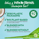 Garnier Whole Blends Hydrating Shampoo Bar for Normal Hair, Zero Plastic Packaging, Free of Preservatives, Sulfates, Silicones, Soap & Dye, with Coconut Oil & Aloe Vera, 2 Oz Garnier