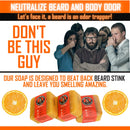 Tame the Wild Orange Walnut Beard Soap - Natural Beard Wash - Beard Shampoo & Conditioner - Mens Exfoliating Face & Body Scrub - Made of Shea Butter & Coconut Oil - 3 Pack Set of 5oz Bars TAME THE WILD MAKE YOUR BEARD BEHAVE