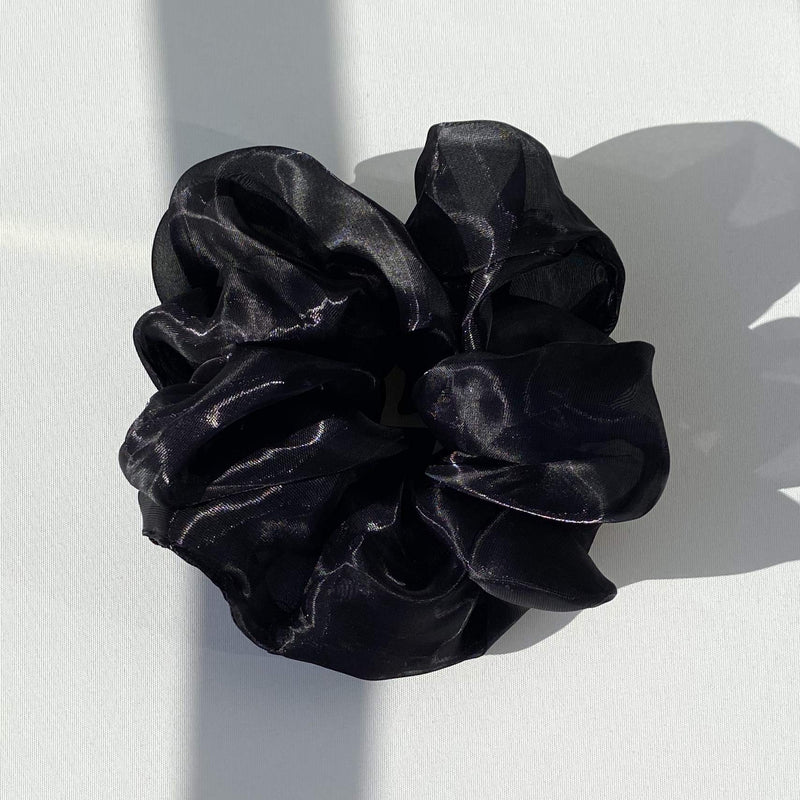 ANYA accessories Oversized Scrunchie | Extra Large Organza Look Hair Tie (Black Pearl) ANYA accessories Store