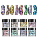 TOMICCA Nail Glitter Powder 8 Colors 80g, Festival Powder Nail Pigment Nail Art Powder Craft Sequins Dust for Nail Face Body Eye Festvial Hair TOMICCA Store