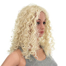 SWACC 20-Inch Long Big Bouffant Curly Wigs for Women Synthetic Heat Resistant Fiber Hair Pieces with Wig Cap (Platinum Blonde) SWACC Store