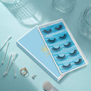 DYSILK 5 Pairs 6D Mink Eyelashes Faux Fluffy Wispy Natural Cross Fake Eyelashes Volume Thick Long Handmade False Eyelashes Pack Extension Reusable Soft Makeup Lashes No Glue |006-15.2mm DYSILK