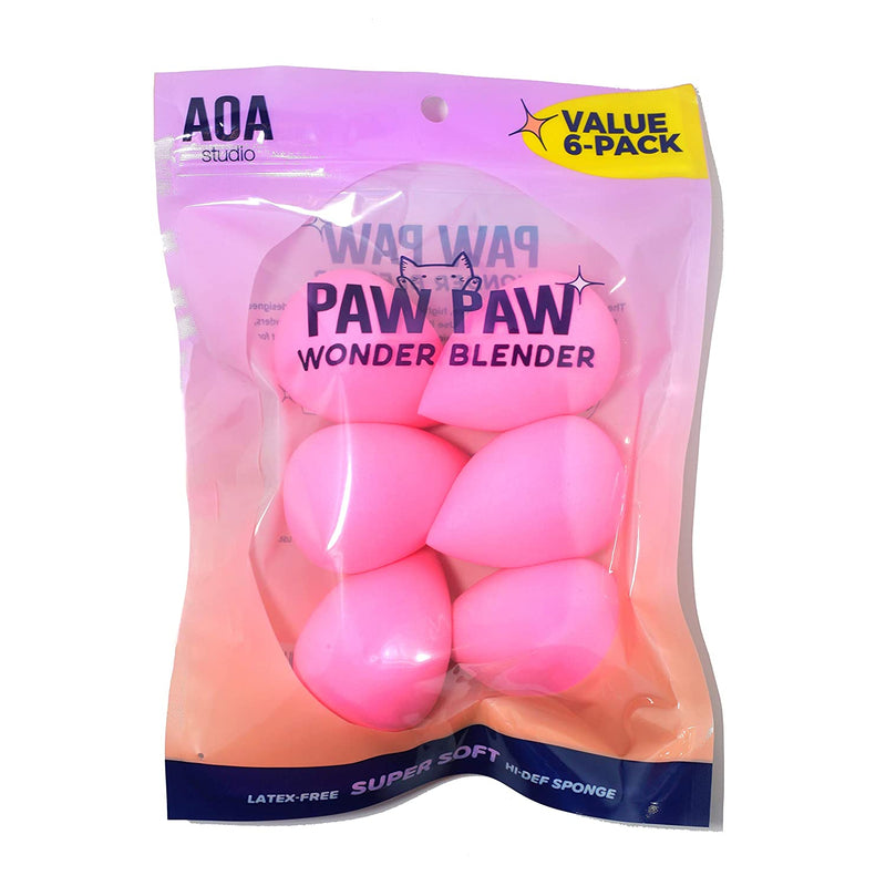 AOA Studio Collection Makeup Sponge Set Makeup Blender Latex Free and High-definition Set of 6 Makeup Blender For Powder Cream and Liquid, Super Soft Wonder Blender Beauty Cosmetic AOA STUDIO